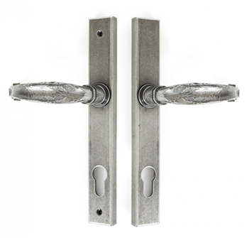 from the anvil door handle - pewter patina cottage slimline lever espag.