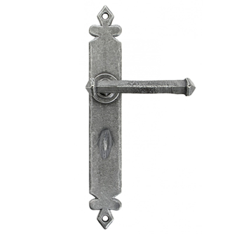 from the anvil door handle - pewter tudor lever bathroom set